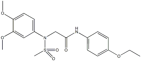 2-[3,4-dimethoxy(methylsulfonyl)anilino]-N-(4-ethoxyphenyl)acetamide Struktur