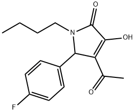 4-acetyl-1-butyl-5-(4-fluorophenyl)-3-hydroxy-1,5-dihydro-2H-pyrrol-2-one Struktur