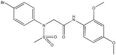 2-[4-bromo(methylsulfonyl)anilino]-N-(2,4-dimethoxyphenyl)acetamide Struktur