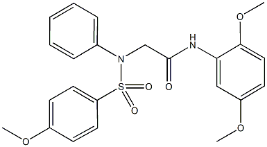 N-(2,5-dimethoxyphenyl)-2-{[(4-methoxyphenyl)sulfonyl]anilino}acetamide Struktur