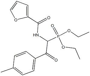 diethyl 1-(2-furoylamino)-2-(4-methylphenyl)-2-oxoethylphosphonate Struktur