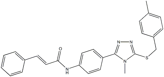 N-(4-{4-methyl-5-[(4-methylbenzyl)sulfanyl]-4H-1,2,4-triazol-3-yl}phenyl)-3-phenylacrylamide Struktur