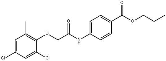 propyl 4-{[(2,4-dichloro-6-methylphenoxy)acetyl]amino}benzoate Struktur