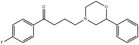 1-(4-fluorophenyl)-4-(2-phenyl-4-morpholinyl)-1-butanone Struktur