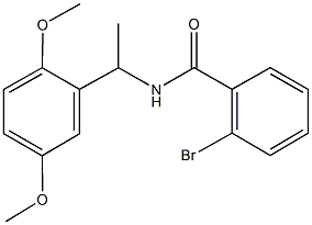 2-bromo-N-[1-(2,5-dimethoxyphenyl)ethyl]benzamide Struktur