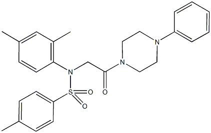 N-(2,4-dimethylphenyl)-4-methyl-N-[2-oxo-2-(4-phenylpiperazin-1-yl)ethyl]benzenesulfonamide Struktur