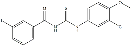 N-(3-chloro-4-methoxyphenyl)-N'-(3-iodobenzoyl)thiourea Struktur