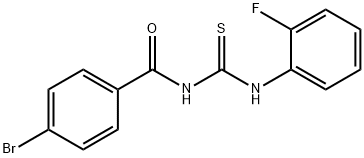 N-(4-bromobenzoyl)-N'-(2-fluorophenyl)thiourea Struktur