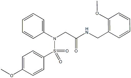 N-(2-methoxybenzyl)-2-{[(4-methoxyphenyl)sulfonyl]anilino}acetamide Struktur