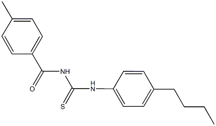 N-(4-butylphenyl)-N'-(4-methylbenzoyl)thiourea Struktur