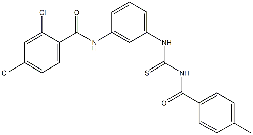 2,4-dichloro-N-[3-({[(4-methylbenzoyl)amino]carbothioyl}amino)phenyl]benzamide Struktur