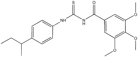 N-(4-sec-butylphenyl)-N'-(3,4,5-trimethoxybenzoyl)thiourea Struktur