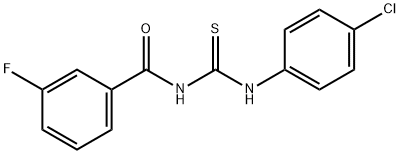 N-(4-chlorophenyl)-N'-(3-fluorobenzoyl)thiourea Struktur