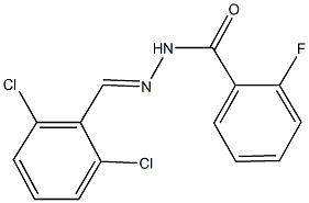 N'-(2,6-dichlorobenzylidene)-2-fluorobenzohydrazide Struktur