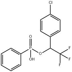 1-(4-chlorophenyl)-2,2,2-trifluoroethyl hydrogen phenylphosphonate Struktur