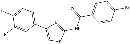 4-bromo-N-[4-(3,4-difluorophenyl)-1,3-thiazol-2-yl]benzamide Struktur