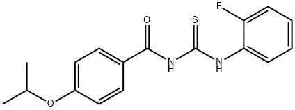 N-(2-fluorophenyl)-N'-(4-isopropoxybenzoyl)thiourea Struktur