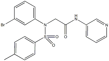 2-{3-bromo[(4-methylphenyl)sulfonyl]anilino}-N-(3-pyridinyl)acetamide Struktur