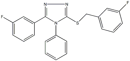 3-fluorobenzyl 5-(3-fluorophenyl)-4-phenyl-4H-1,2,4-triazol-3-yl sulfide Struktur