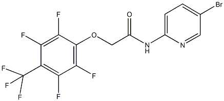 N-(5-bromopyridin-2-yl)-2-[2,3,5,6-tetrafluoro-4-(trifluoromethyl)phenoxy]acetamide Struktur