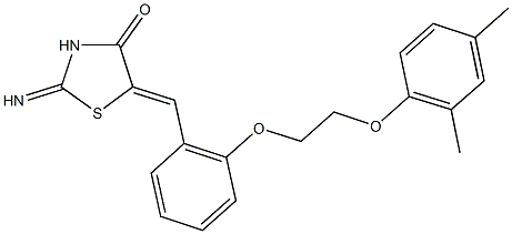 5-{2-[2-(2,4-dimethylphenoxy)ethoxy]benzylidene}-2-imino-1,3-thiazolidin-4-one Struktur