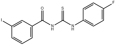 N-(4-fluorophenyl)-N'-(3-iodobenzoyl)thiourea Struktur