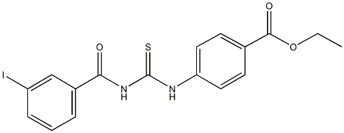 ethyl 4-({[(3-iodobenzoyl)amino]carbothioyl}amino)benzoate Struktur