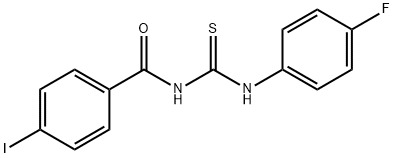 N-(4-fluorophenyl)-N'-(4-iodobenzoyl)thiourea Struktur