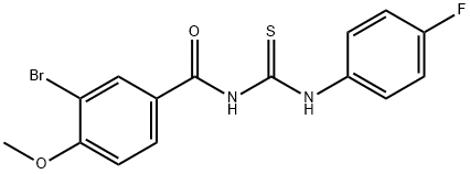 N-(3-bromo-4-methoxybenzoyl)-N'-(4-fluorophenyl)thiourea Struktur