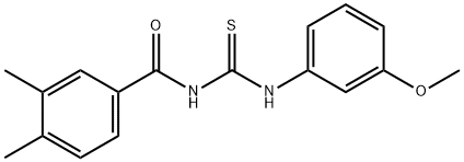 N-(3,4-dimethylbenzoyl)-N'-(3-methoxyphenyl)thiourea Struktur