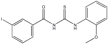 N-(3-iodobenzoyl)-N'-(2-methoxyphenyl)thiourea Struktur