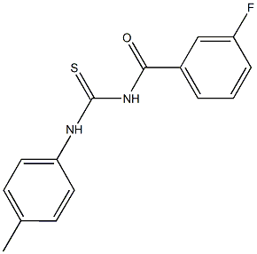 N-(3-fluorobenzoyl)-N'-(4-methylphenyl)thiourea Struktur