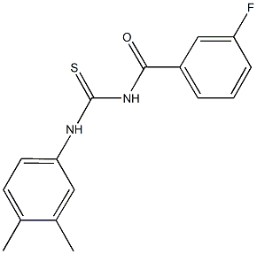 N-(3,4-dimethylphenyl)-N'-(3-fluorobenzoyl)thiourea Struktur