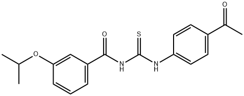 N-(4-acetylphenyl)-N'-(3-isopropoxybenzoyl)thiourea Struktur