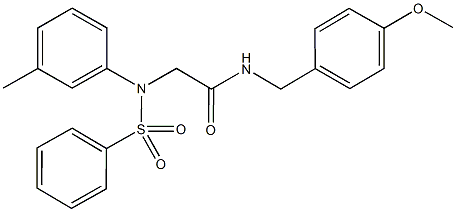 N-(4-methoxybenzyl)-2-[3-methyl(phenylsulfonyl)anilino]acetamide Struktur