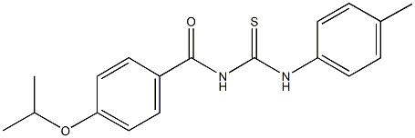 N-(4-isopropoxybenzoyl)-N'-(4-methylphenyl)thiourea Struktur