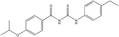 N-(4-ethylphenyl)-N'-(4-isopropoxybenzoyl)thiourea Struktur