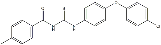 N-[4-(4-chlorophenoxy)phenyl]-N'-(4-methylbenzoyl)thiourea Struktur