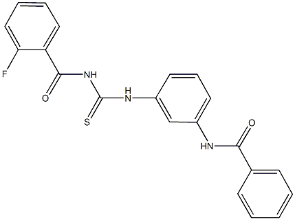 N-[3-({[(2-fluorobenzoyl)amino]carbothioyl}amino)phenyl]benzamide Struktur