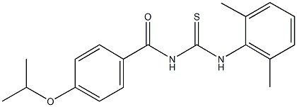 N-(2,6-dimethylphenyl)-N'-(4-isopropoxybenzoyl)thiourea Struktur