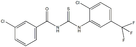 N-(3-chlorobenzoyl)-N'-[2-chloro-5-(trifluoromethyl)phenyl]thiourea Struktur