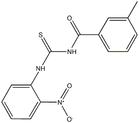 N-{2-nitrophenyl}-N'-(3-methylbenzoyl)thiourea Struktur