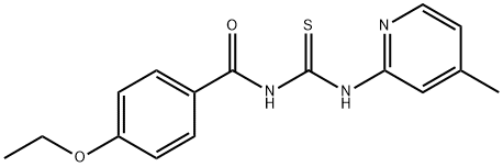 N-{[4-(ethyloxy)phenyl]carbonyl}-N'-(4-methylpyridin-2-yl)thiourea Struktur