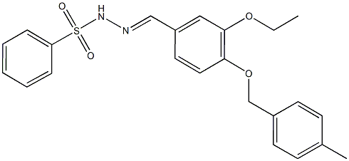 N'-{3-ethoxy-4-[(4-methylbenzyl)oxy]benzylidene}benzenesulfonohydrazide Struktur