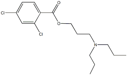 3-(dipropylamino)propyl 2,4-dichlorobenzoate Struktur