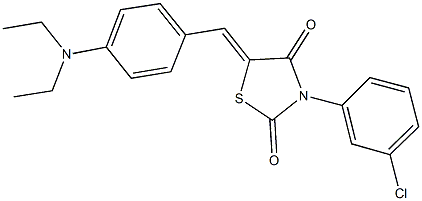 3-(3-chlorophenyl)-5-[4-(diethylamino)benzylidene]-1,3-thiazolidine-2,4-dione Struktur