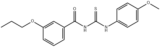 N-(4-methoxyphenyl)-N'-(3-propoxybenzoyl)thiourea Struktur