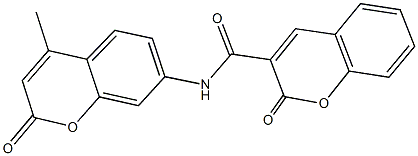 N-(4-methyl-2-oxo-2H-chromen-7-yl)-2-oxo-2H-chromene-3-carboxamide Struktur