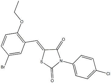 5-(5-bromo-2-ethoxybenzylidene)-3-(4-chlorophenyl)-1,3-thiazolidine-2,4-dione Struktur