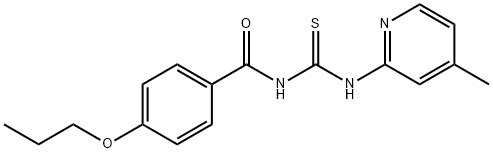 N-(4-methyl-2-pyridinyl)-N'-(4-propoxybenzoyl)thiourea Struktur